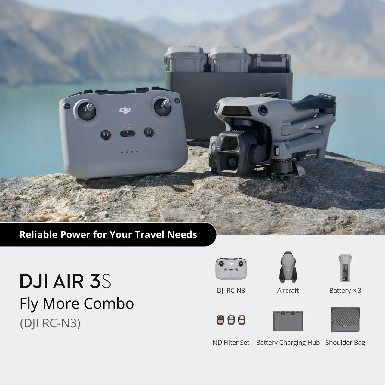 DJI Air 3S Fly More Combo (DJI RC-N3) (Refurbished Unit)
